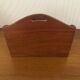 Mail holder / letter holder in vintage wood and brass