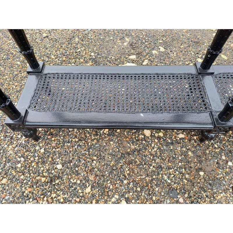 Napoleon III style wooden and cane console