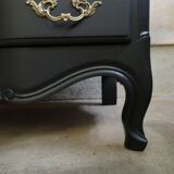 Customized vintage black chiffonier