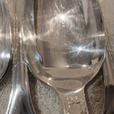12 silver-plated soup spoons by Christofle, Vendome pattern