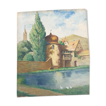 Huile sur panneau par Arthur Gerthoffert