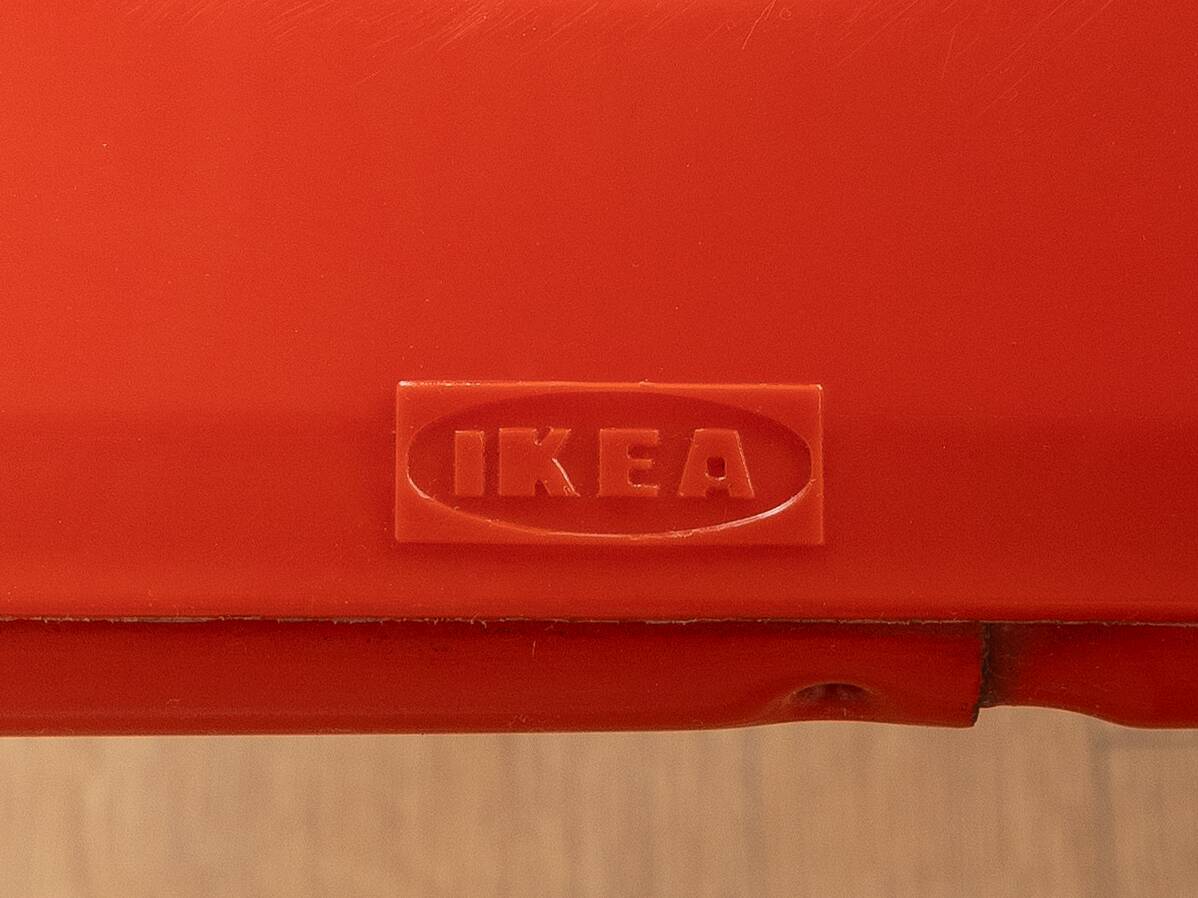 Timeless TED folding chairs by Niels Gammelgaard for IKEA from the 1970s in red (set of 4)