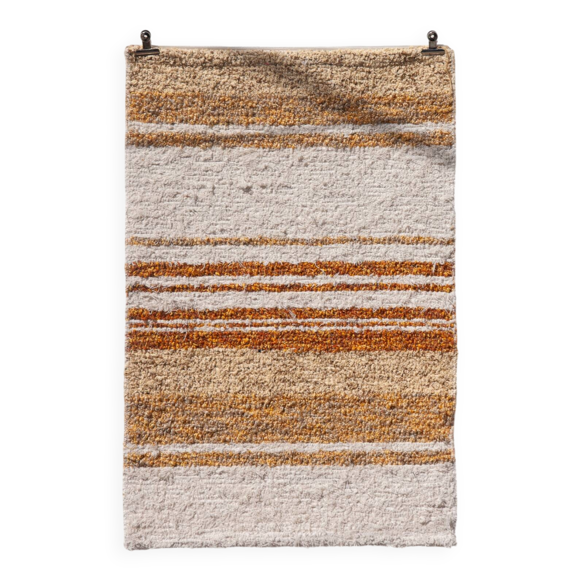 Tapis artisanal tissé main en coton recyclé - 40 x 60 cm