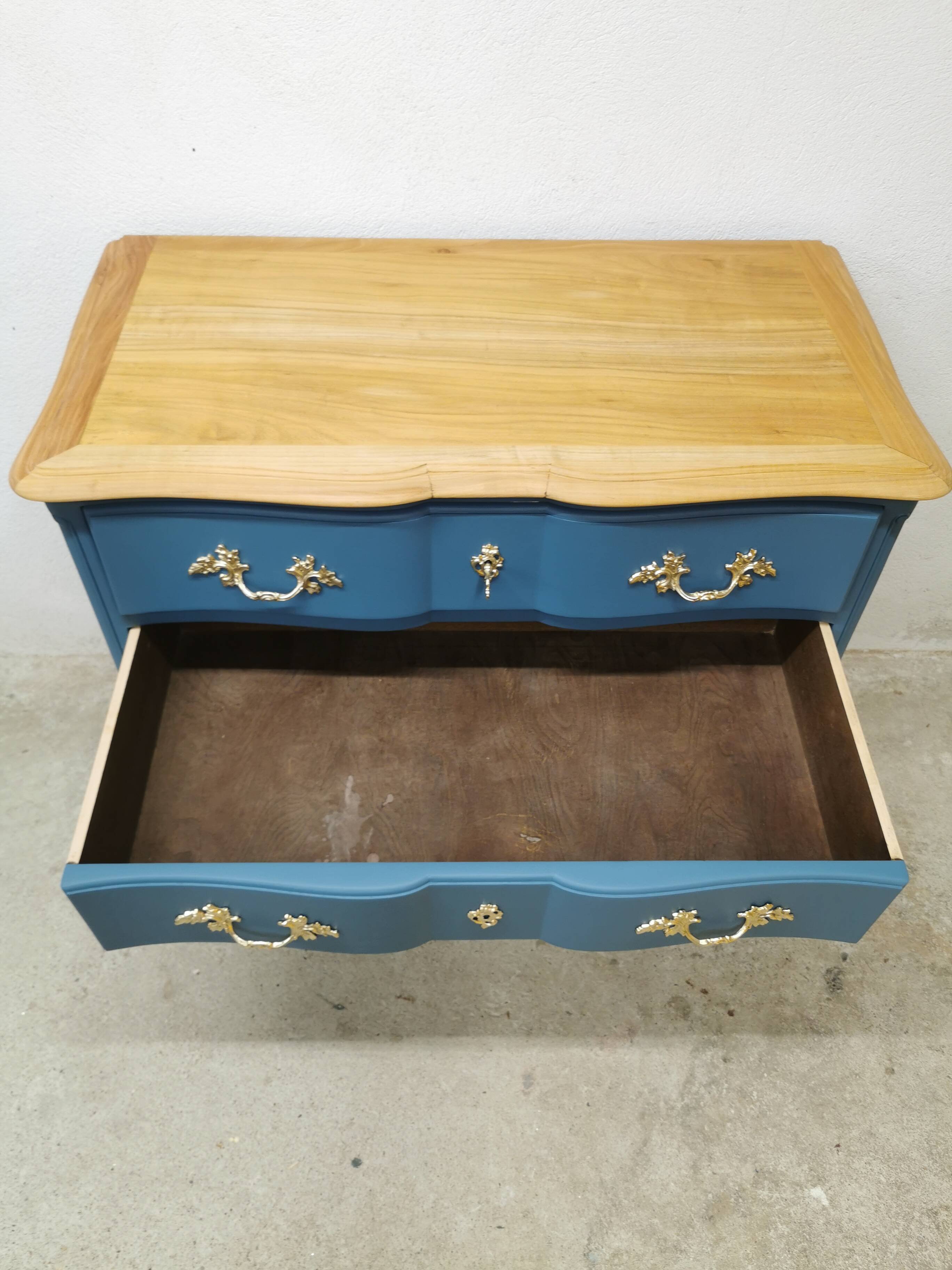 Vintage cherry wood commode refurbished