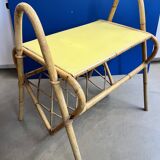 Vintage rattan magazine holder