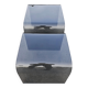 Pair of Waterfall nesting tables in tinted glass attributed to FIAM 1980s.