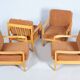Mid-Century Armchairs attributed to Jitona Soběslav, Czech, 1960s, Set of 4