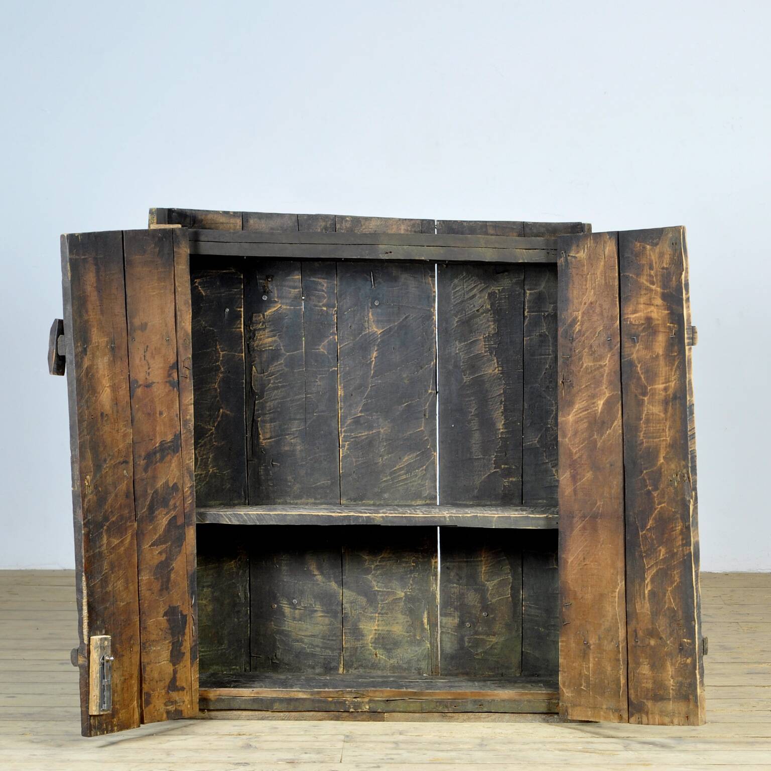 Wabi-sabi wardrobe in beech wood, 1850s