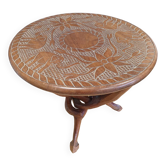 Table basse sculpter bois exotique