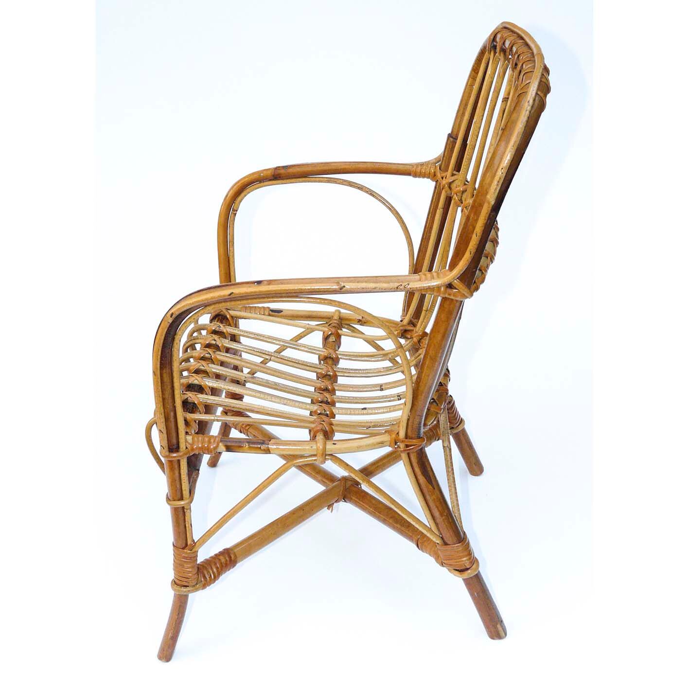 Stunning Vintage Scandinavian-style vintage rattan chair