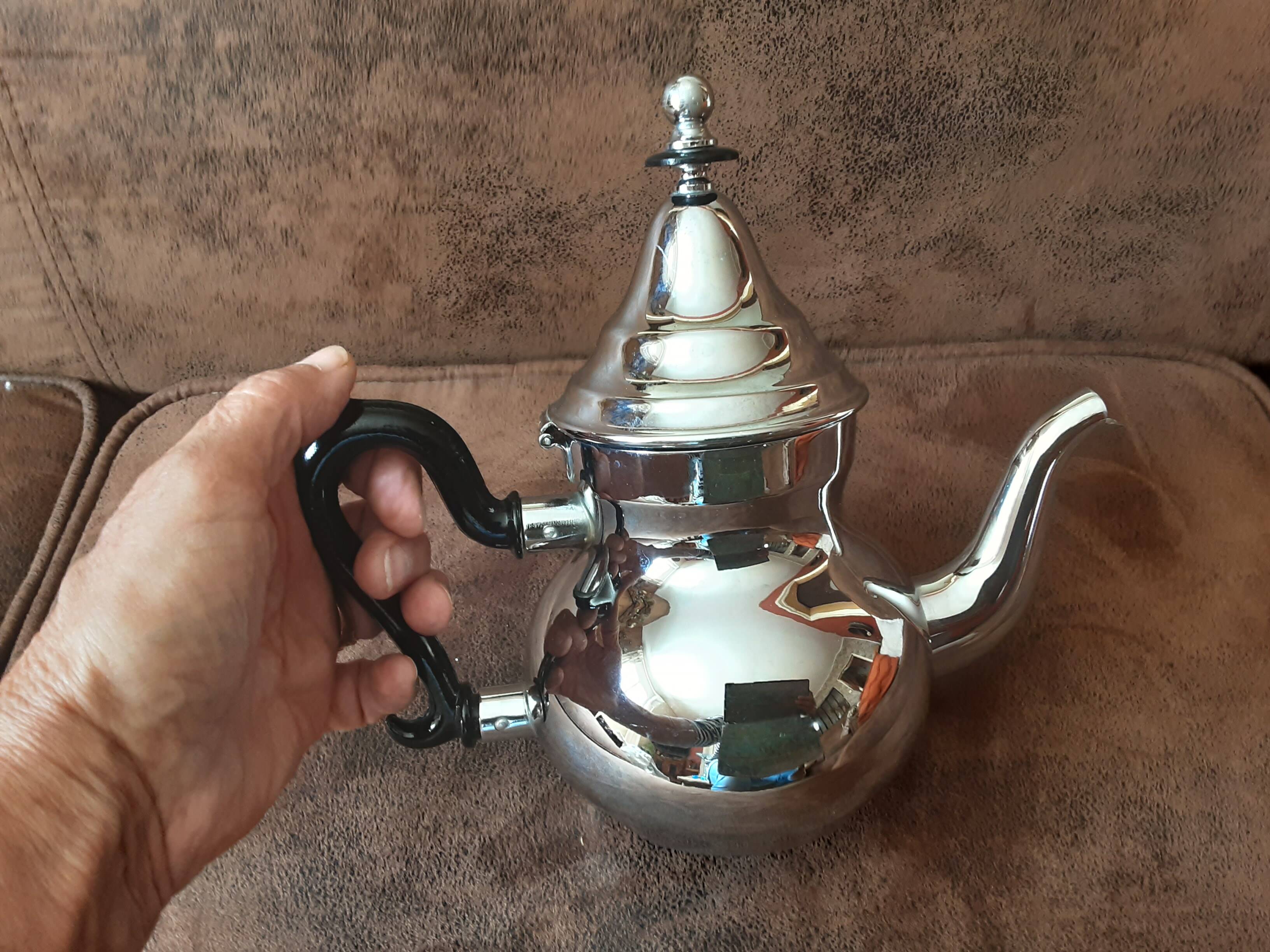 Vintage stainless steel teapot