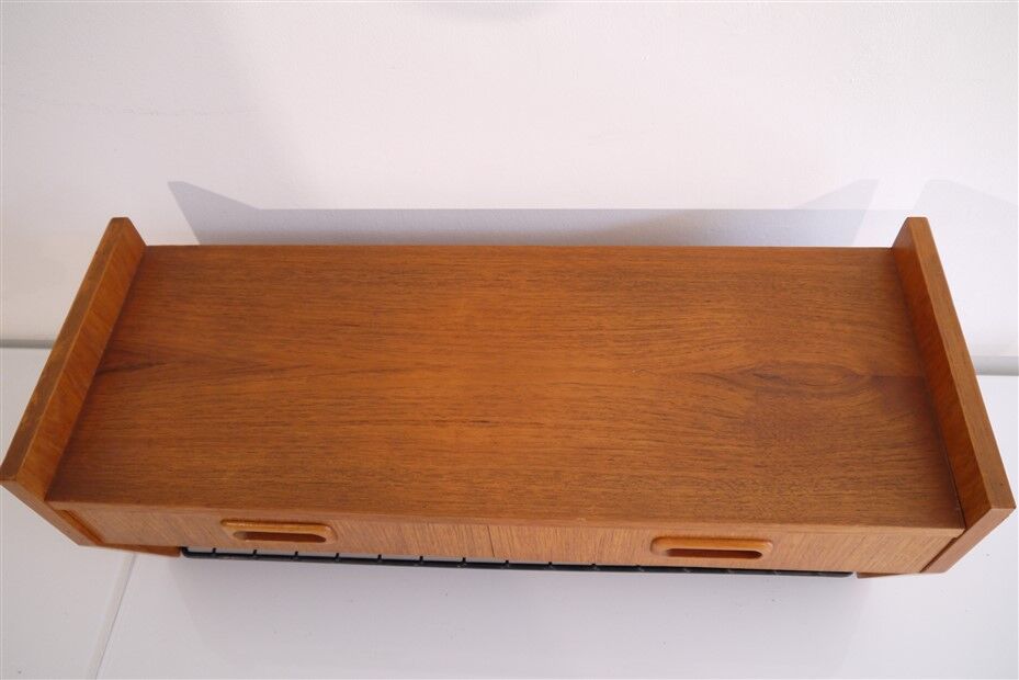 Etagere vintage scandinave en teck et metal 1960