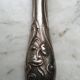 Art Nouveau salad servers in horn and silver metal
