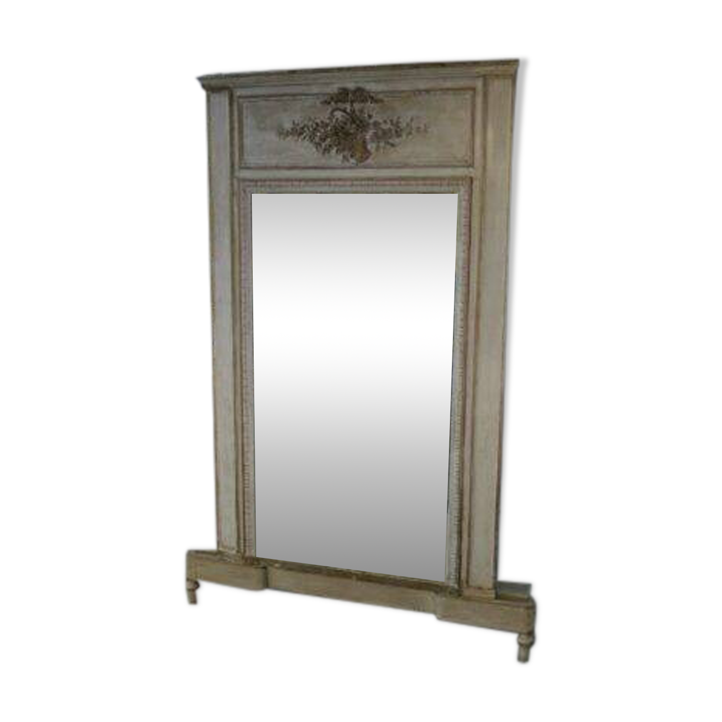 Large Napoleon III patinated mirror, 19th century