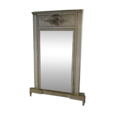 Grand miroir Napoléon III patiné XIXème