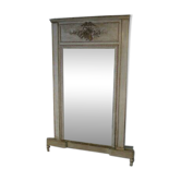 Grand miroir Napoléon III patiné XIXème