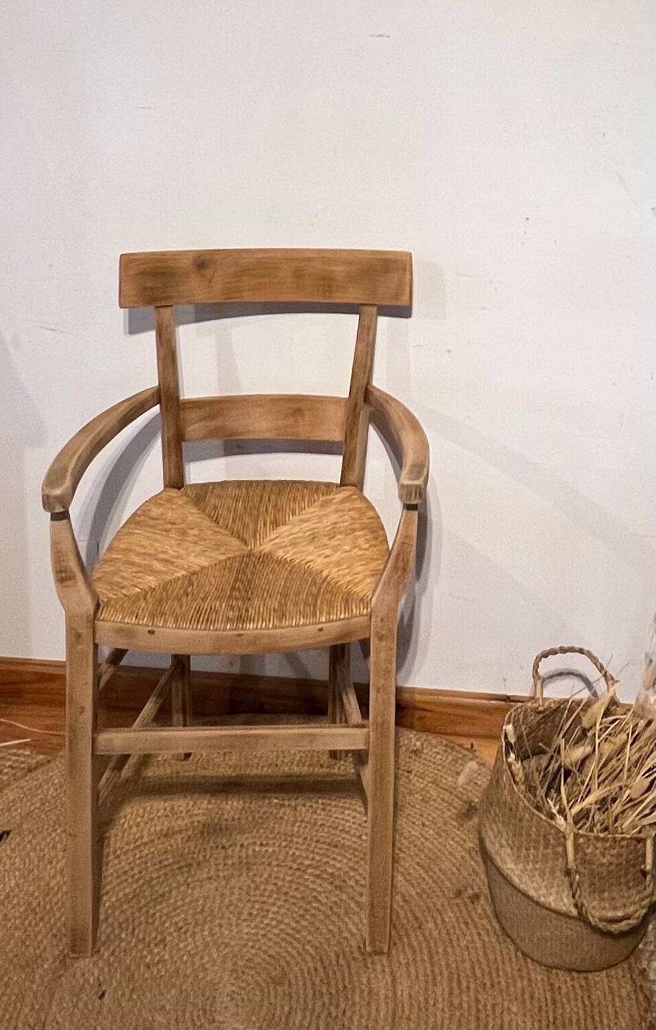 Vintage 60s bridge armchair - country chic style