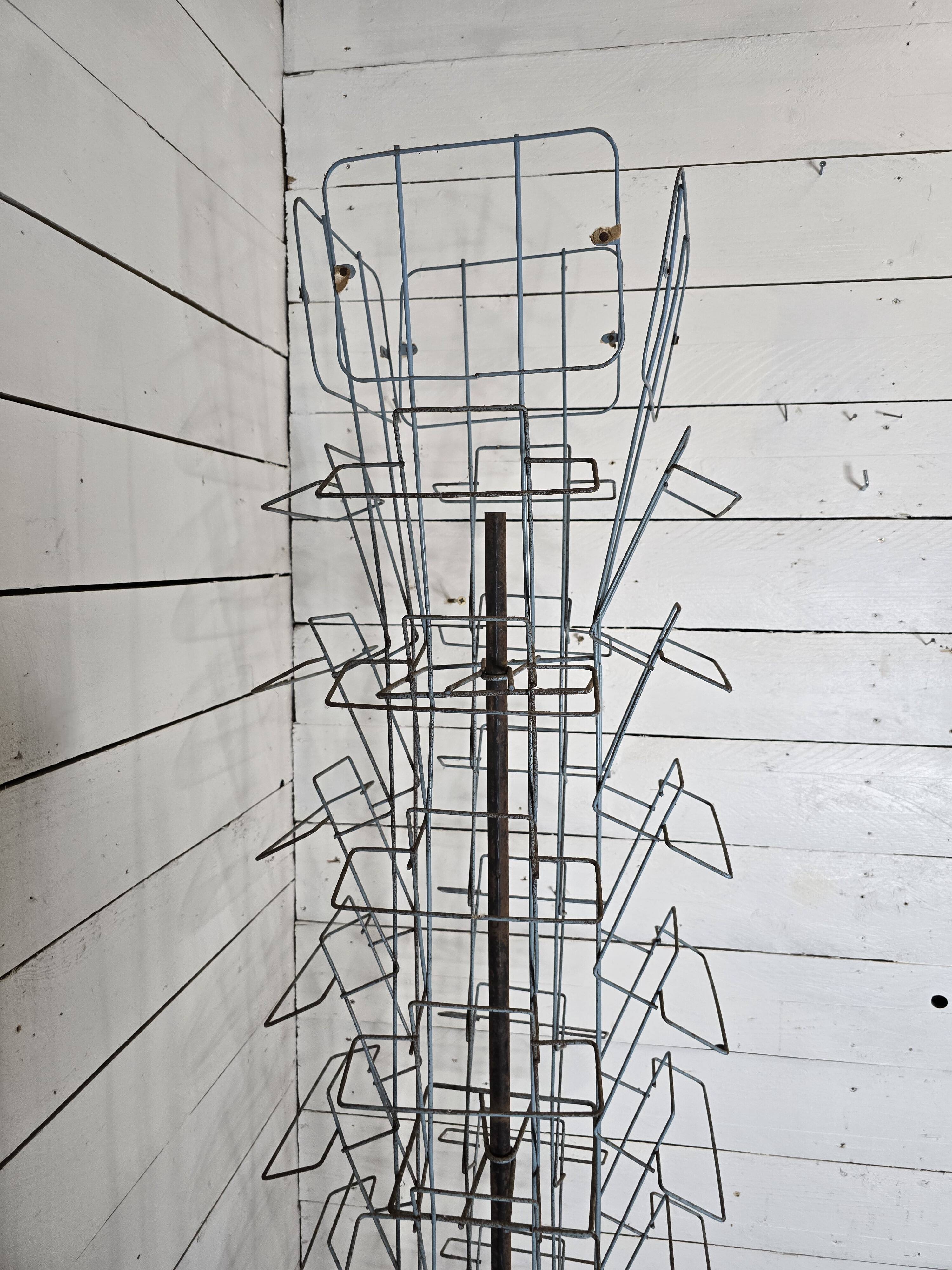 Wrought iron card holder on a stand