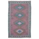 Vintage Turkish Oushak Handmade Pink Wool Rug 122x201