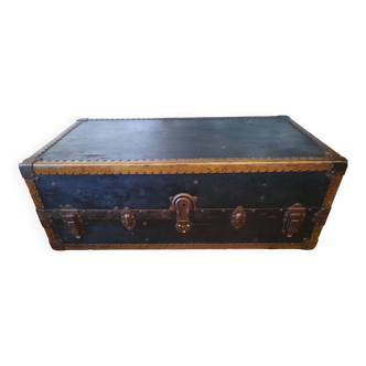 Old cabin trunk, suitcase. height 103cm