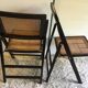 Four folding wooden and canning chairs - 70s