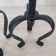 Large metal candlesticks in Brutalist style