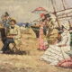 Impressionist painting after Francesco Miralles Y Galup - seaside 1900