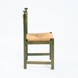 Odessa dining chairs set of 6, stained birchwood, Danish cord, 1970s