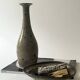 Pear-shaped vase in pyrite stoneware, La borne France 1950