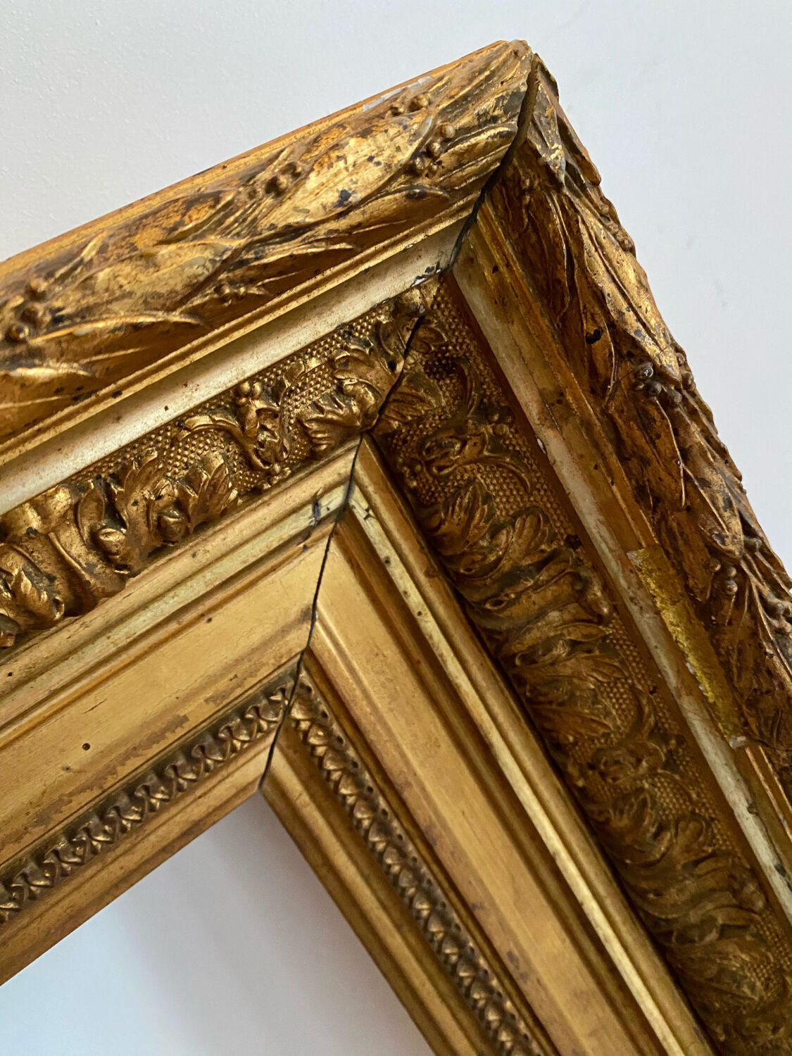Old wood and stucco frame