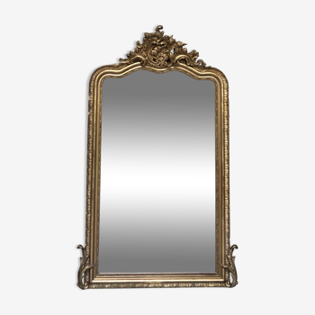 Miroir ancien à fronton 131cm/80cm