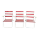 Ensemble de 3 fauteuils pliants de jardin