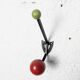 Vintage 1950 Wall Hook Metal and Lacquered Wood