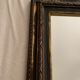 Miroir rectangle ancien lours bois sculpté peint patiné
