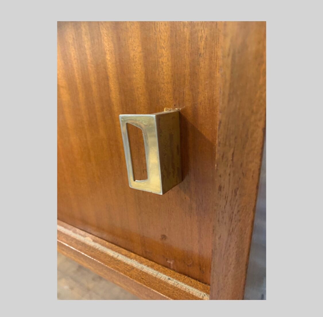 Vintage wood and metal bookcase