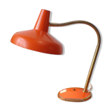 Vintage adjustable lamp, orange, made of metal.