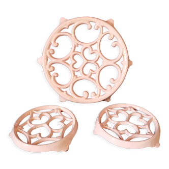Sous plat rose fonte