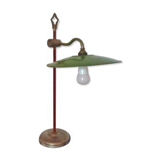 Ancienne lampe de table en métal
