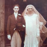 Photographie ancienne de mariage, 1925, J.Sereni, Bordeaux