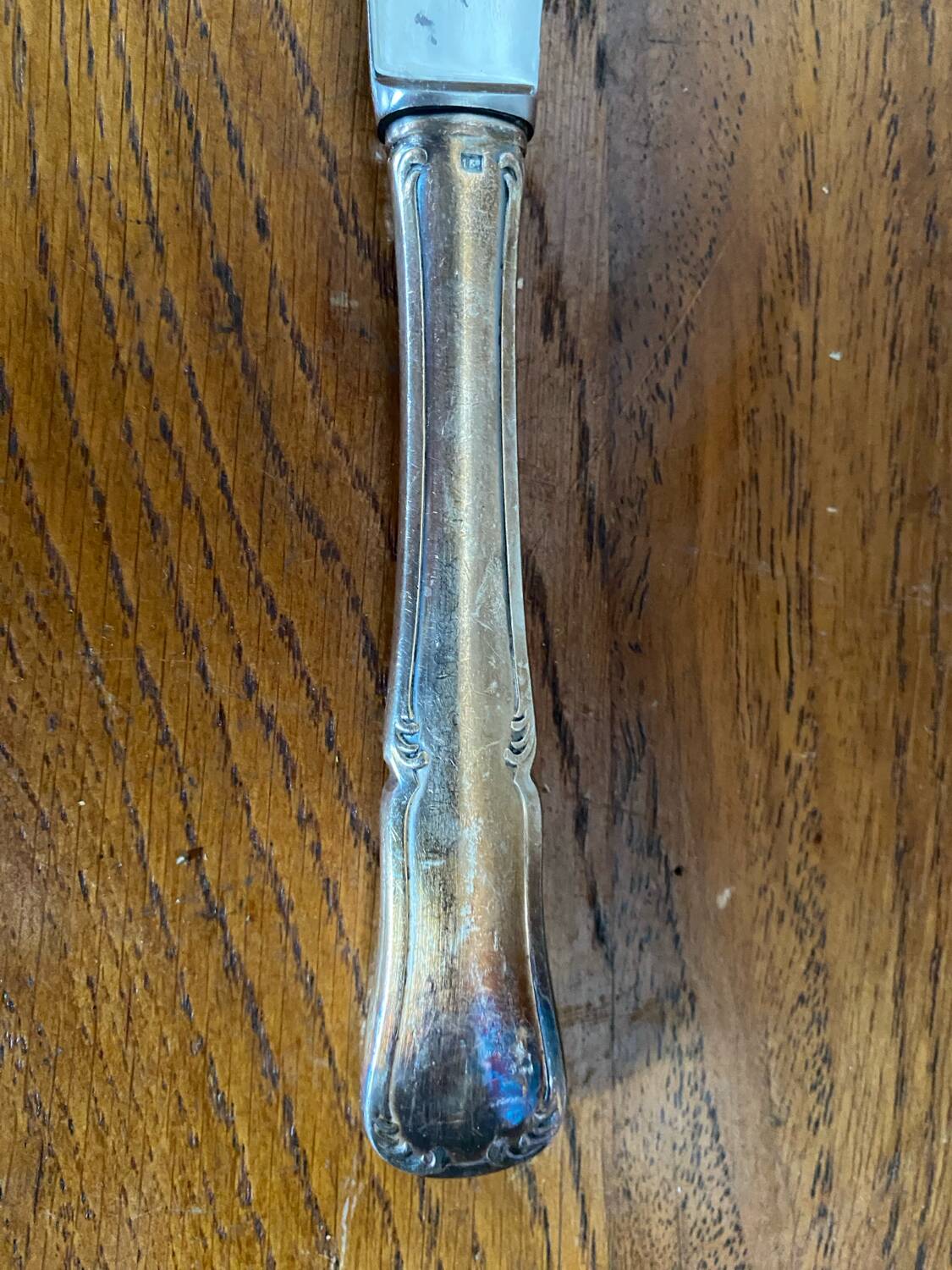 Set of 12 Knives with Silver Metal Handles + Stainless Steel Blades #B339