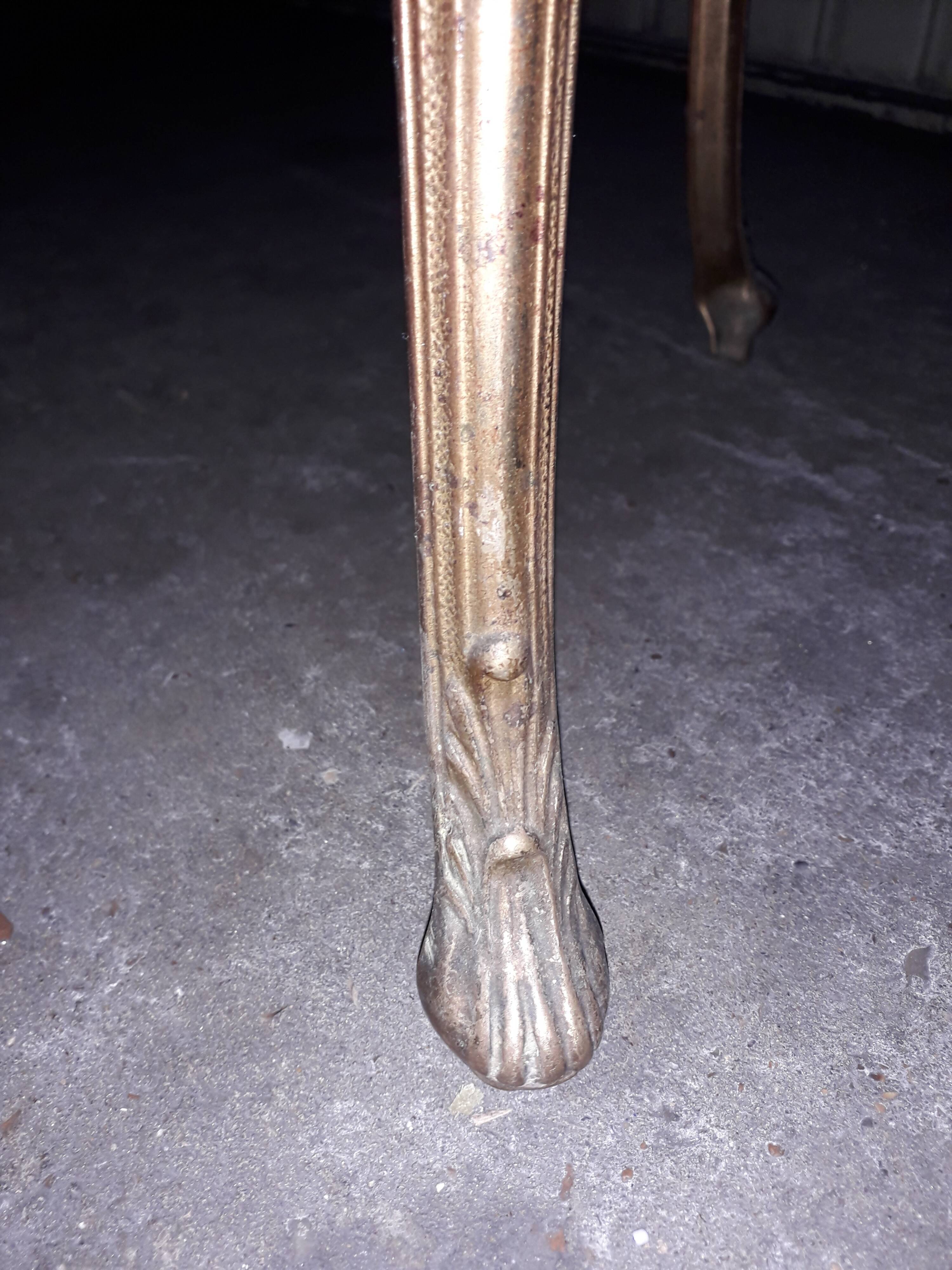 Napoleon III brass table and onyx