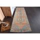1970s Vintage Turkish Hand-Knotted Wool Cotton Orange Runner Rug 82x261