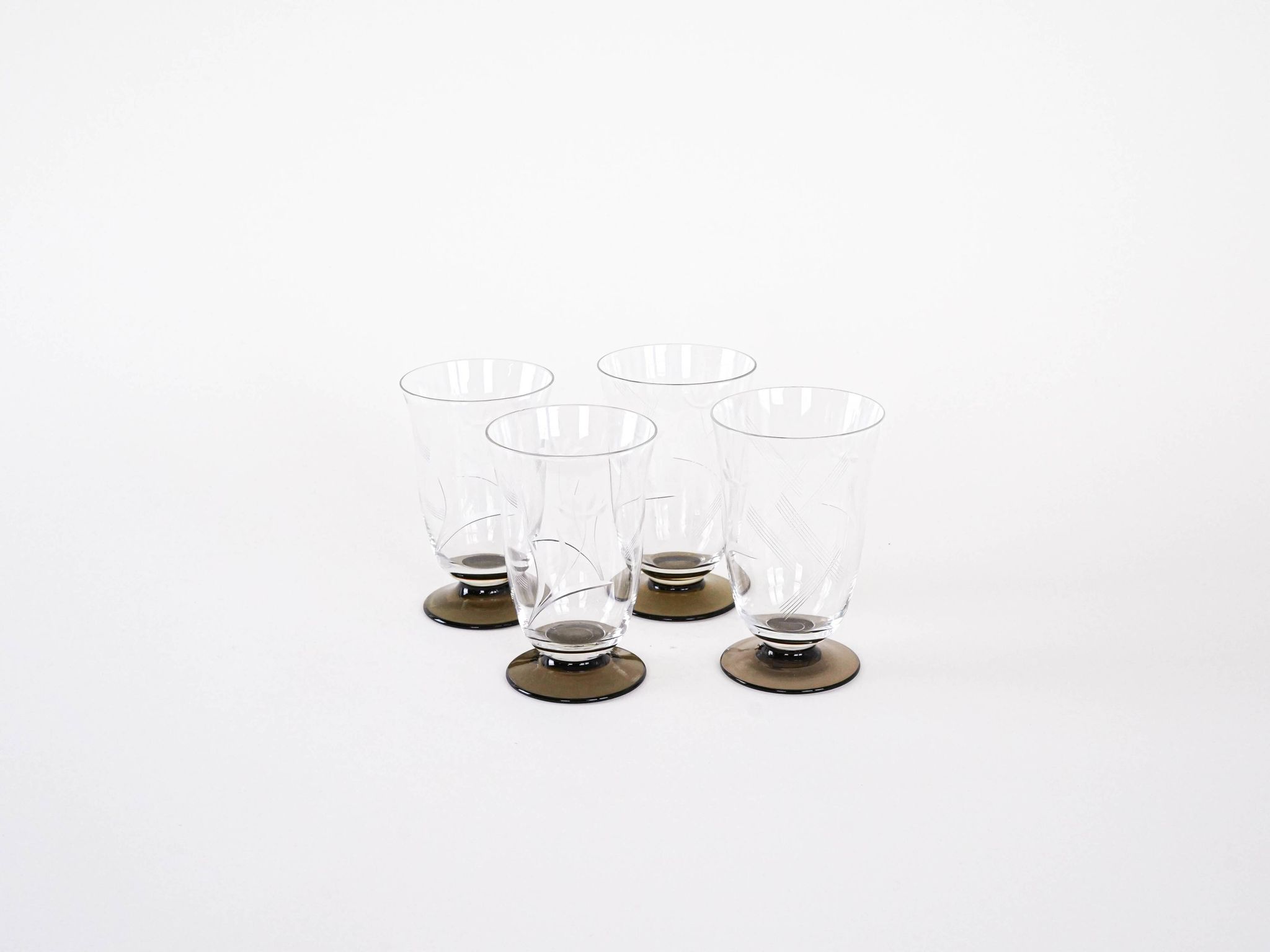 Set of four glasses, Danish design, 1970s, manufactured in Denmark