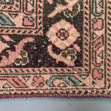 Distressed turkish narrow runner 409x70 cm wool vintage tribal rug