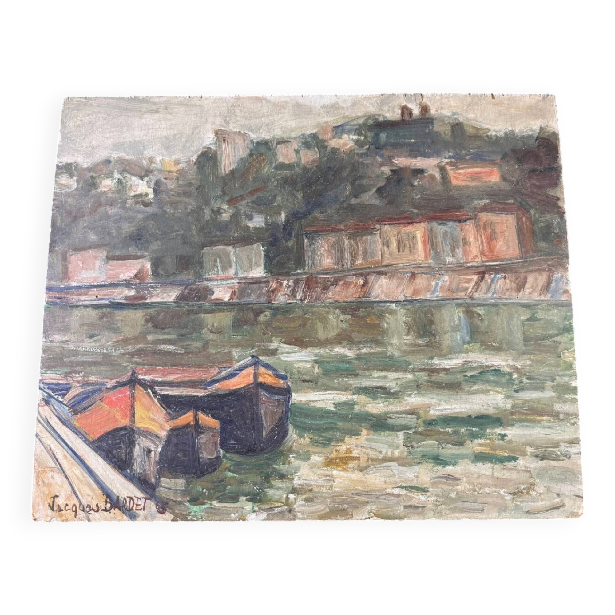 Jacques Bardet: oil painting on panel circa 1940