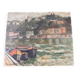 Jacques Bardet: oil painting on panel circa 1940