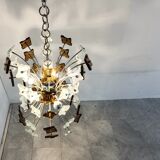 Mid century glass sputnik chandelier, 1970s