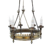 Brass gothic chandelier