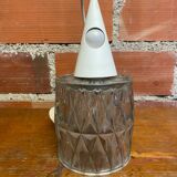 Antique Pendant Light Molded Glass 70s Vintage