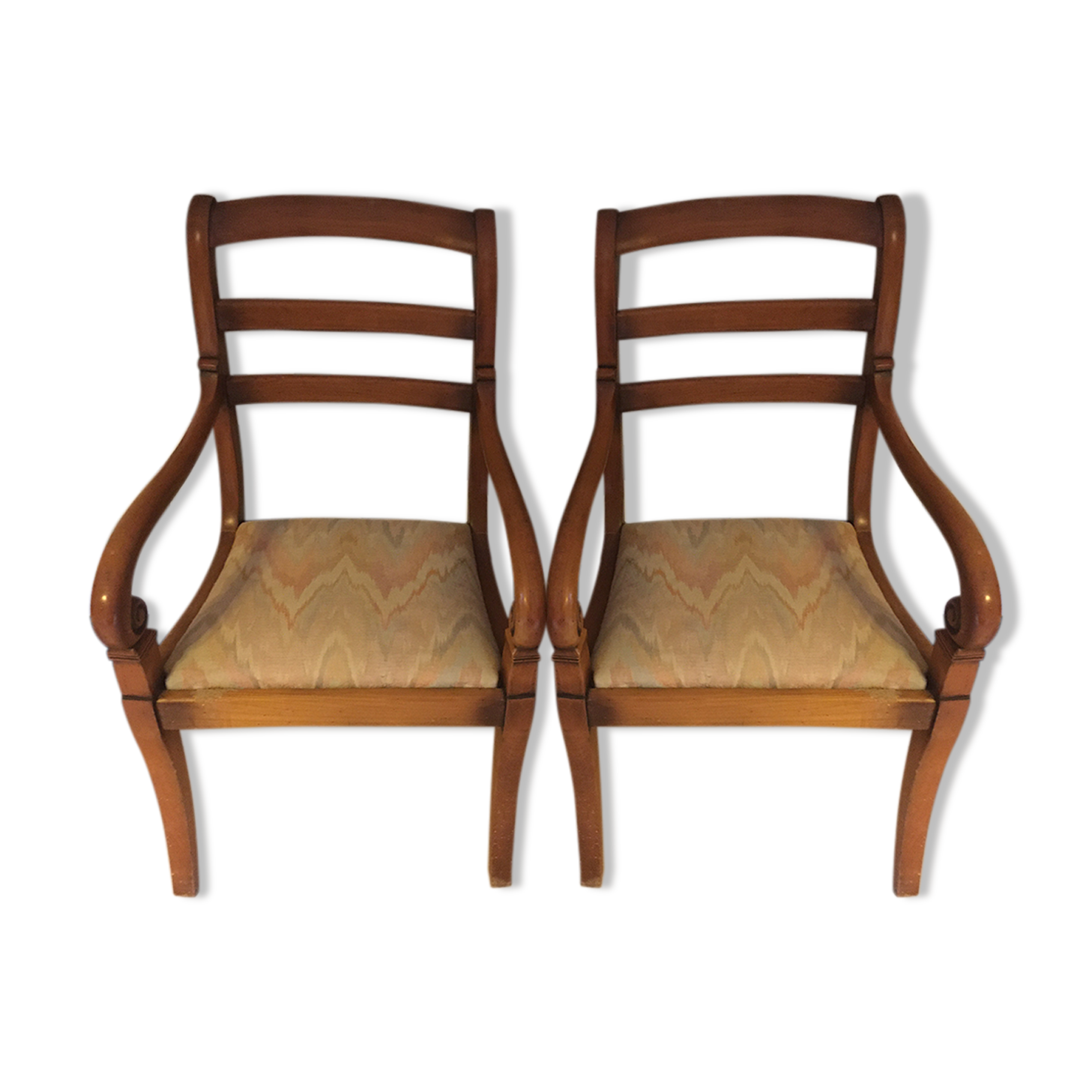 Pair of cherry armchairs